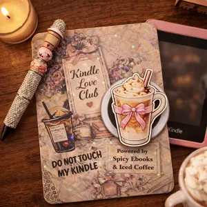 Cozy Coffee Kindle Accessory Set | MagSafe Grip, Insert & Beaded Pen