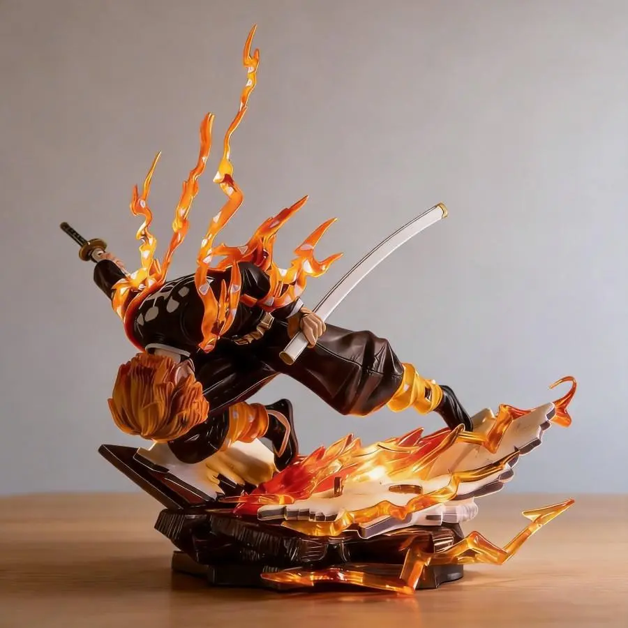 Demon Slayer Agatsuma Zenitsu Vinyl Figure, 28cm Highly Detailed Anime Collectible, Faithful Reproduction with Fine Craftsmanship, Desktop-Office Decoration, Ideal Gift for Anime Fans, Anime Fan