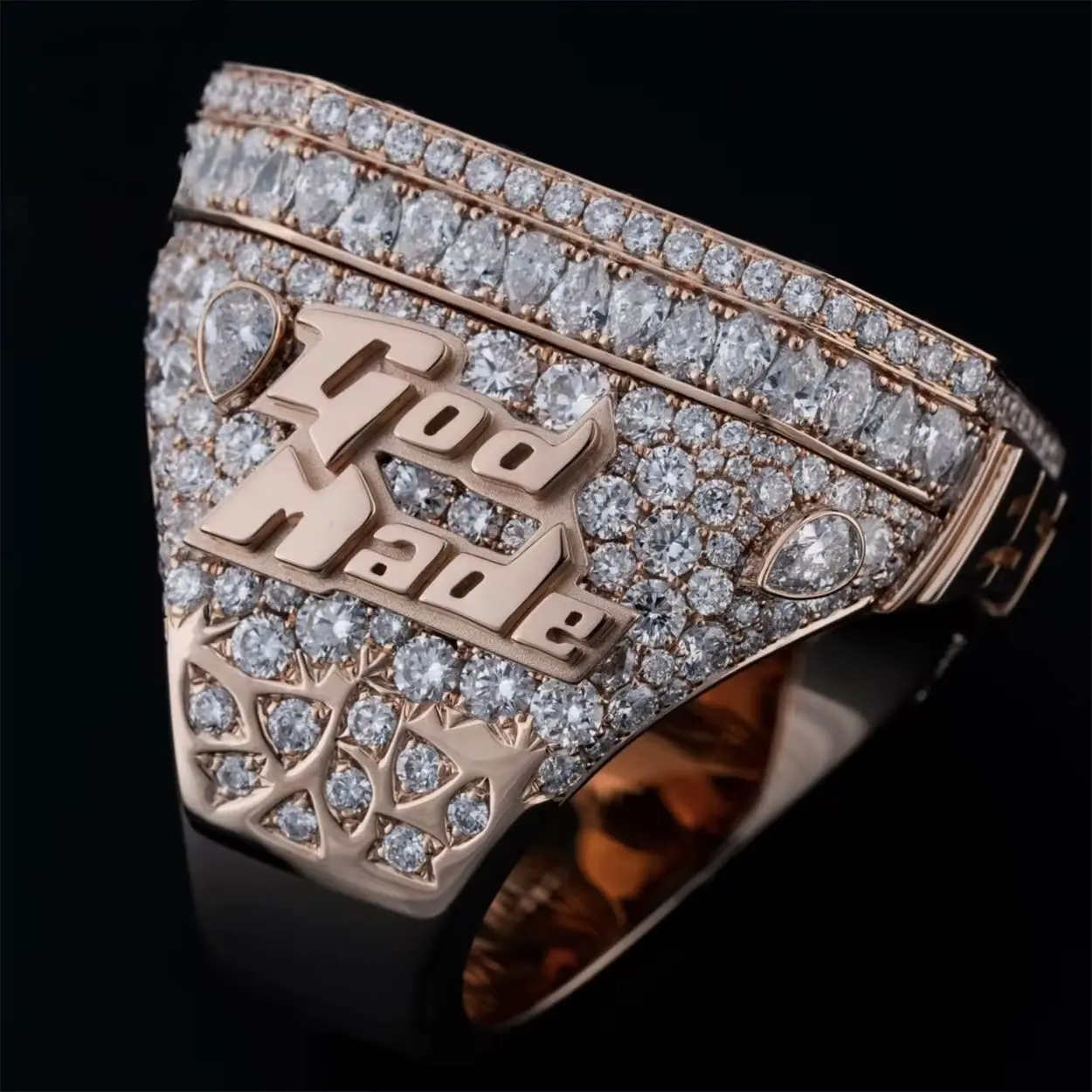 Custom 925 Silver Moissanite Ring - Diamond-Like Glow, Full Setting, Tarnish-Free Care, Combined Setting, Iced-Out
