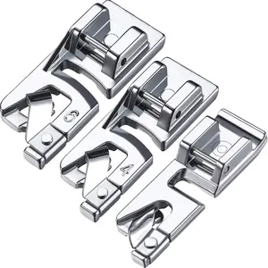 3 Pcs Narrow Rolled Hem Sewing Machine Presser Foot Set Includes 3mm 4mm 6mm Suitable for Household Multi-Function Sewing Machines Accessories
