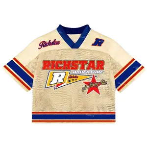 Vintage Rich Star Graphics Blokecore Blokette V-Neck Cotton T-Shirt Football V-Neck Retro Summer Trendy Baseball Jersey Shirt Gift For Him Gift For Her Birthday, Baseball Jersey Outfit, AOP Merch, Outfit for Baseball Shirt Fan