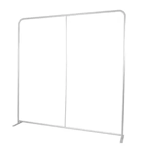 8ft x 8ft Aluminum Pillowcase Backdrop Stand, Portable Rounded Corner Display Frame for Photo Booths, Trade Shows, Portable Stand Studios