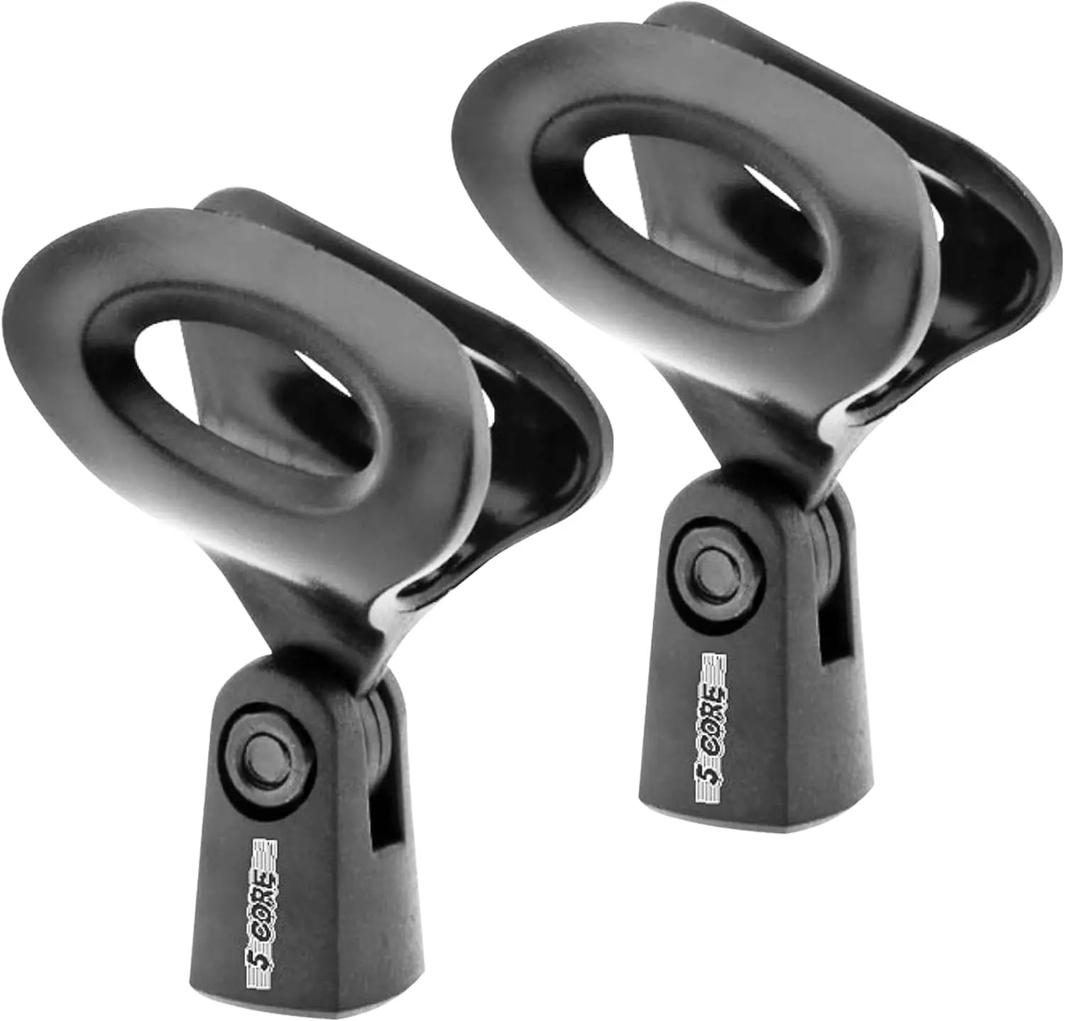 5 Core Microphone Mic Clip Holder for Mic Stand Universal Adjustable with 5/8" Male to 3/8" Female Screw Adapter Suitable for Handheld Microphones - PARENT MIC CLIP (MC-03, 2 PCS)