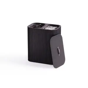 Joseph Joseph Tota Luxe 90L Bamboo Laundry Separation Basket - Carbon Black