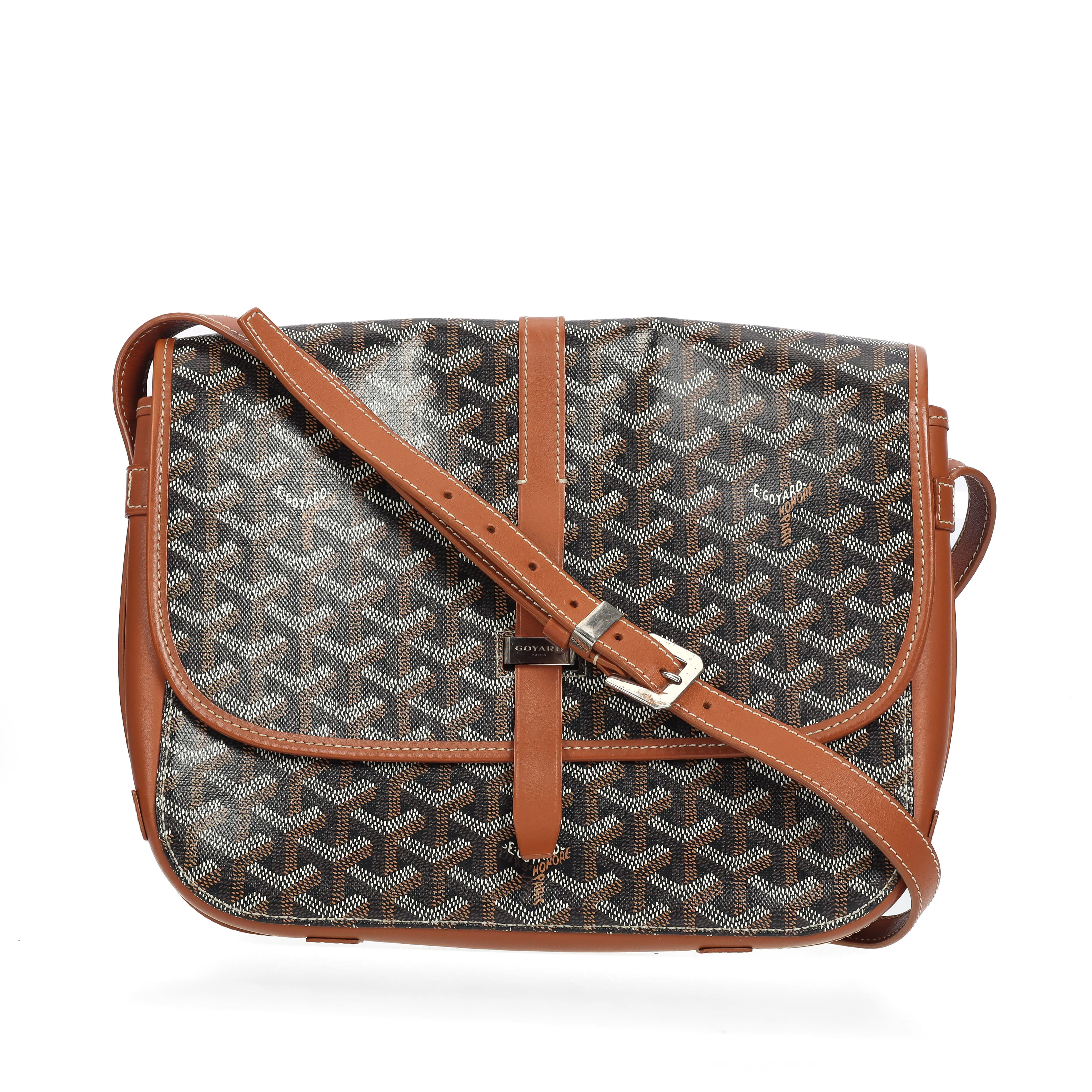 Pre-owned Goyard Coated Canvas Shoulder Bags Belvedere Black Goyardine 87544723 hz