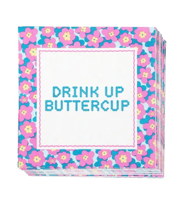 Drink Up Buttercup Napkins