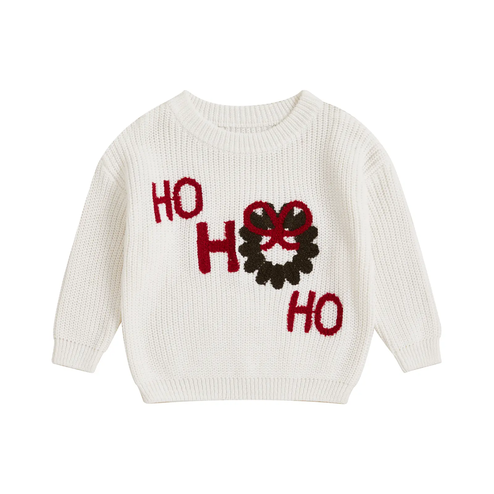 Canrulo Baby Girl Boy Christams Outfit Santa Claus Embroidery Sweater Pullover Sweatshirt Xmas Fall Clothes