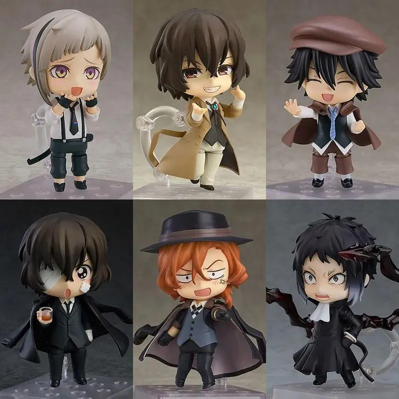 10CM Q-version Bungo Stray Dogs Nendoroid KO Articulated Action Figures Model Kit Desktop Ornament Collectible Toys Statue Gift