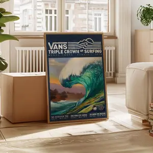2018 Vans Triple Crown of Surfing Competition Print, Surfing Print, Surfing Poster, Gift for Surfer, Surf Wall Art, Surf Print, Surf Decor