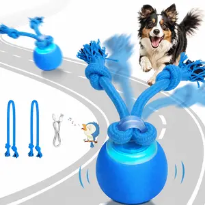 Smart Rolling Dog Ball – Automatic Moving Dog Toy with Bounce & Squeaky Sound, Interactive Tug Ball for Bored Indoor Dogs, Tough Chew Resistant Pet Toy dog toys