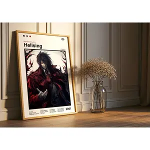 Hellsing Ultimate Anime Poster : Minimalist Anime Manga Art Print