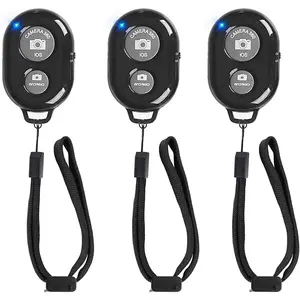 Wireless Remote Shutter for Cellphones and Tablets (3 Pack), AOQIYUE  Remote for iPhone/Android Camera Control, Selfie Clicker for Photos and Videos - Wrist Strap Included