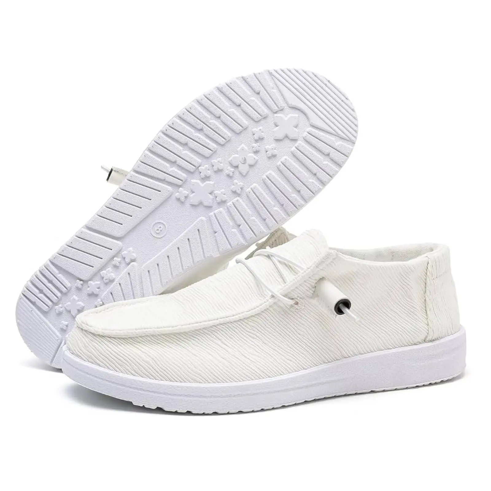 Womens Breathable Boat Shoes for Women, Womens Slip On Shoes Loafers Casual Deck Shoes, Womens Lightweight Canvas Lace Up Loafers