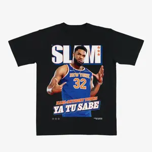 Karl-Anthony Towns “Ya Tu Sabe” Basketball T-Shirt – Black Graphic Tee Featuring SLAM Style New York Pro Hoops Star Design