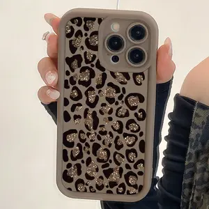 Unique and creative brown leopard print TPU material shockproof phone case, compatible with all Apple iPhone series including 17, 16, 15, 14, 13, 12, 11 Pro Max. The high-quality, anti-dirt exquisite phone case is the best gift for family and friends