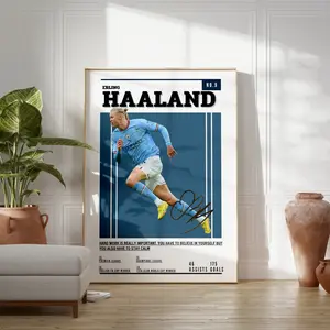 Erling Haaland Football Poster Ver1 | The Perfect Poster for Every Football Fan - POSTER NO FRAME