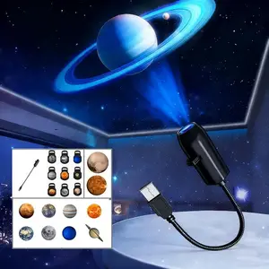Portable Planet Night Light USB, Men Room Decor, Whimsical Home Decor Vibes, Perfect Boyfriend Birthday Gift & Mini Gifts