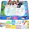 Water Doodle Mat - Kids Painting Writing Color Doodle Drawing Mat Toy Bring Magic Pens Educational Toys for Age 2 3 4 5 6 7 Year Old Girls Boys Age Toddler Gift
