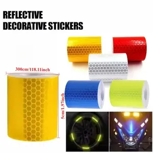 Car Reflective Strip, 1 Roll High Brightness Reflective Warning Tape, Multipurpose Safety Warning Reflective Sticker for Car, Truck, Motorcycle