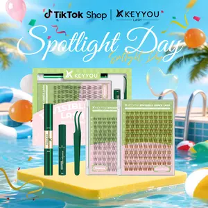 KEYYOU Venus Naiad DIY Lashes Clusters Invisible Band Natural Soft Waterproof Lash Extension Easy to Apply at Home Cosmetic Makeup Volume False Eyelashes  #SpotlightDay