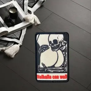 "Valhalla Can Wall" Tactical Patch Skeleton Morale Badge Print Hook and Loop Backpack Clothing Decorative Sticker Armband