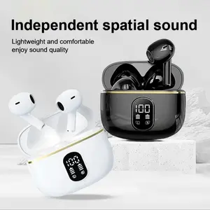 Wireless In-Ear Headphone with LED Display Screen, Noise-Cancelling Sports Game Mic, Lightweight Travel-Friendly Design, True Wireless Technology