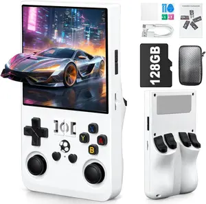 R36MAX-128GB Handheld Game Console,Built-in 4000mAh Battery,4 IPS Screen,over A wide variety Classic Games,Portable Open Source Linux System