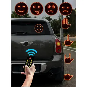 Safe Flip Light for Tailgaters Remote Controlled Super Bright 8 Gesture Car Backlight Board Multiple Modes 2025 Edition with Remote Control interior  glow