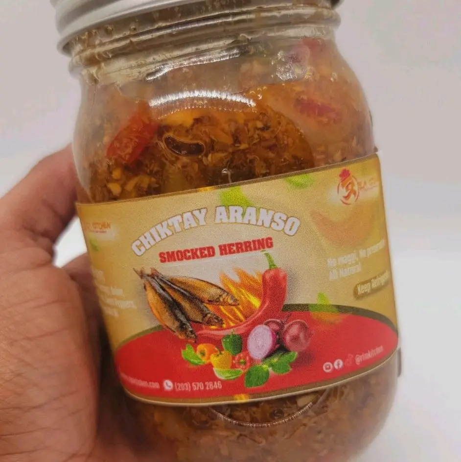 Chiktay Aranso Spicy Smoked Herring Haitian Style Authentic Protein Rich Ready to Eat Spread with Fresh Vegetables & Omega 3s