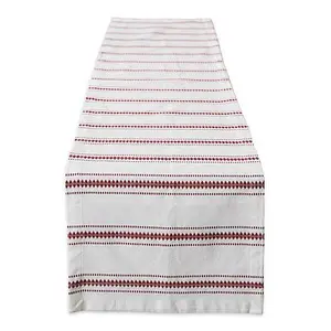 Design Imports Zig Dobby Stripe Table Runner - 14" x 72"