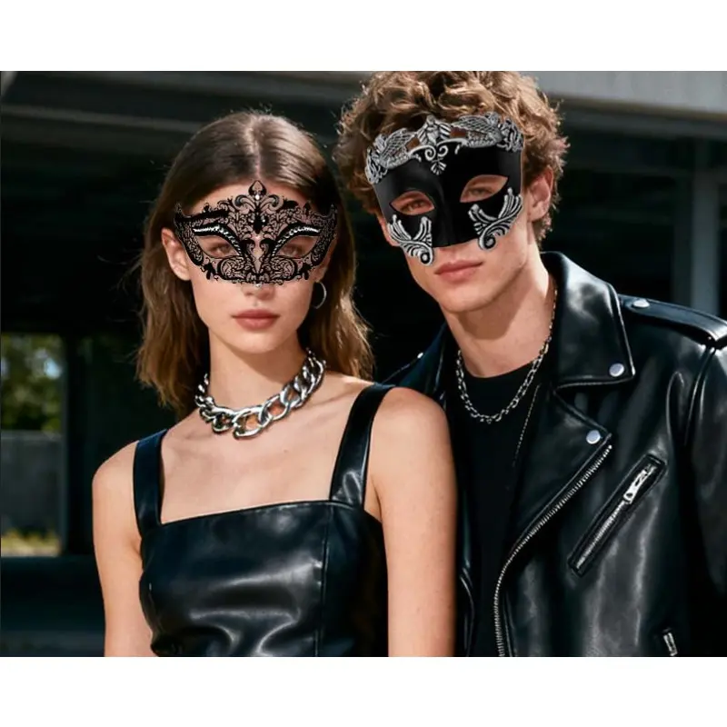 Venetian Carnival Half Face Mask, Luxury Masquerade Mask for Couples & Party Events Venetian Carnival Half Face Mask, Luxury Masquerade Mask for Couples & Party Events