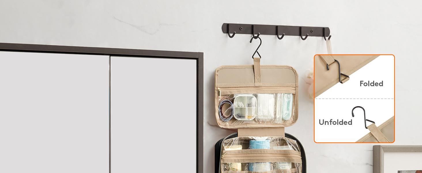 Lifewit Travel Toiletry Bag, Large Hanging Makeup Organizer, Transparent Cosmetic Bag with Hook for Full Size Bottles Lifewit Travel Toiletry Bag, Large Hanging Makeup Organizer, Transparent Cosmetic Bag with Hook for Full Size Bottles