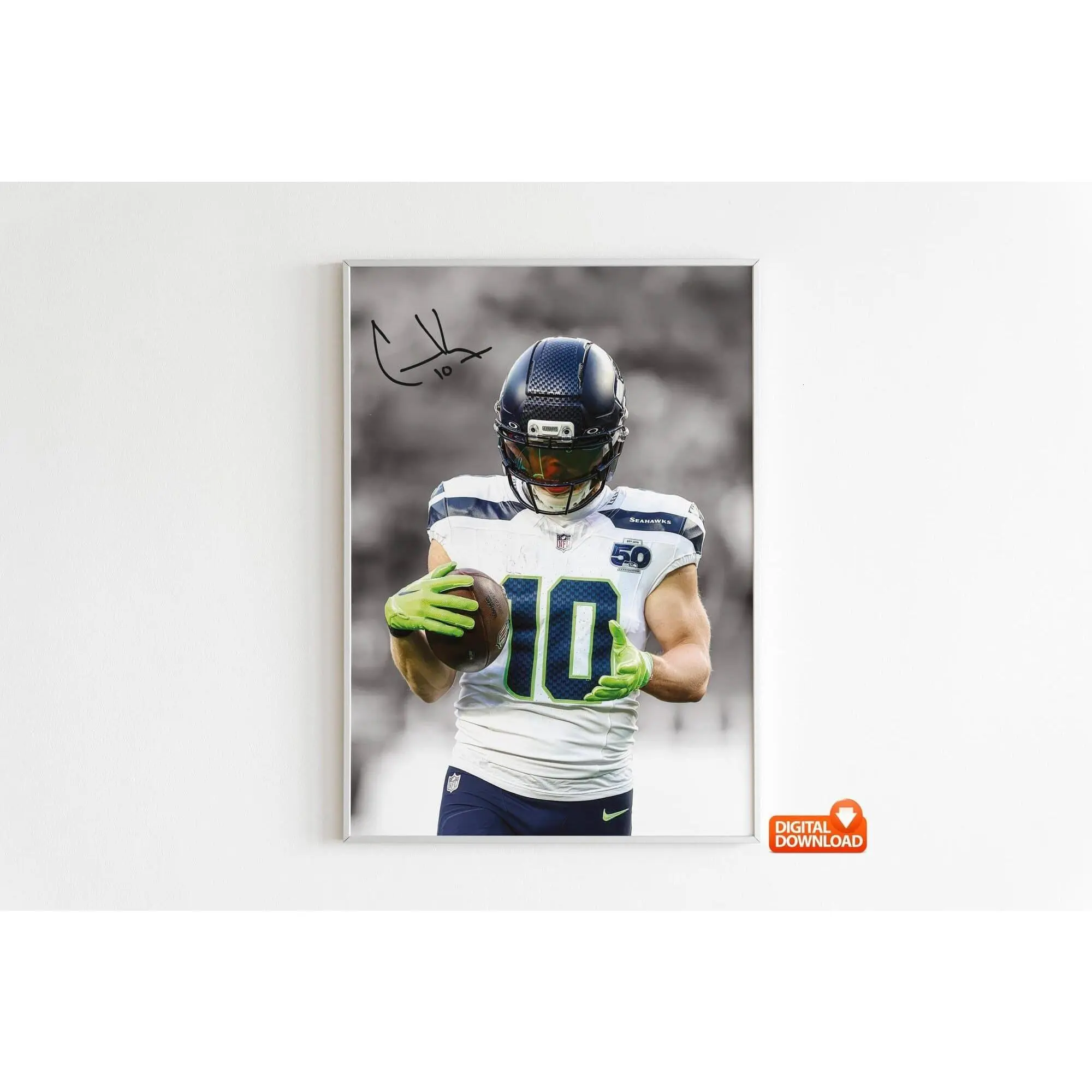 Cooper Kupp Poster, Signed Football Poster, Best Gift For Fans( Unframed - Print Only )