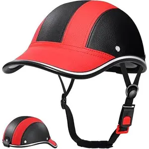 Adjustable Safety Bike Helmet Windproof Sunshade Baseball Cap Anti-UV Cycling Motorcycle Leather Helmet-3110 bicycle