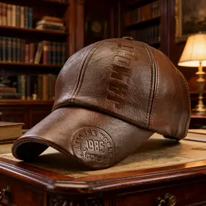 Unisex Adjustable Faux Leather Baseball Cap, Great for Daily Outfits or as a Thoughtful Gift,summerwins