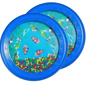 2 Pcs Ocean Drums for Kids, Wave Bead Drums for Sea Sound, Musical Percussion Instruments for Children & Babies