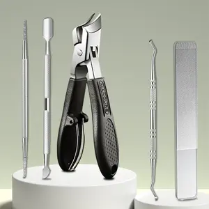 Sharp Pointed Tip Stainless Steel Nail Clippers, Anti-Splash Large Opening, Compact Home Nail Art Set for Trimming Nails & Removing Dead Skin, Durable Easy-to-Use & Unisex, Ideal for Family Grooming & Travel Manicure Needs