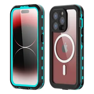 IP68 Waterproof Case For iPhone 17 16 15 14 13 Pro Max Wireless Charging MagSafe Support Dustproof Shockproof 360 Full Protect