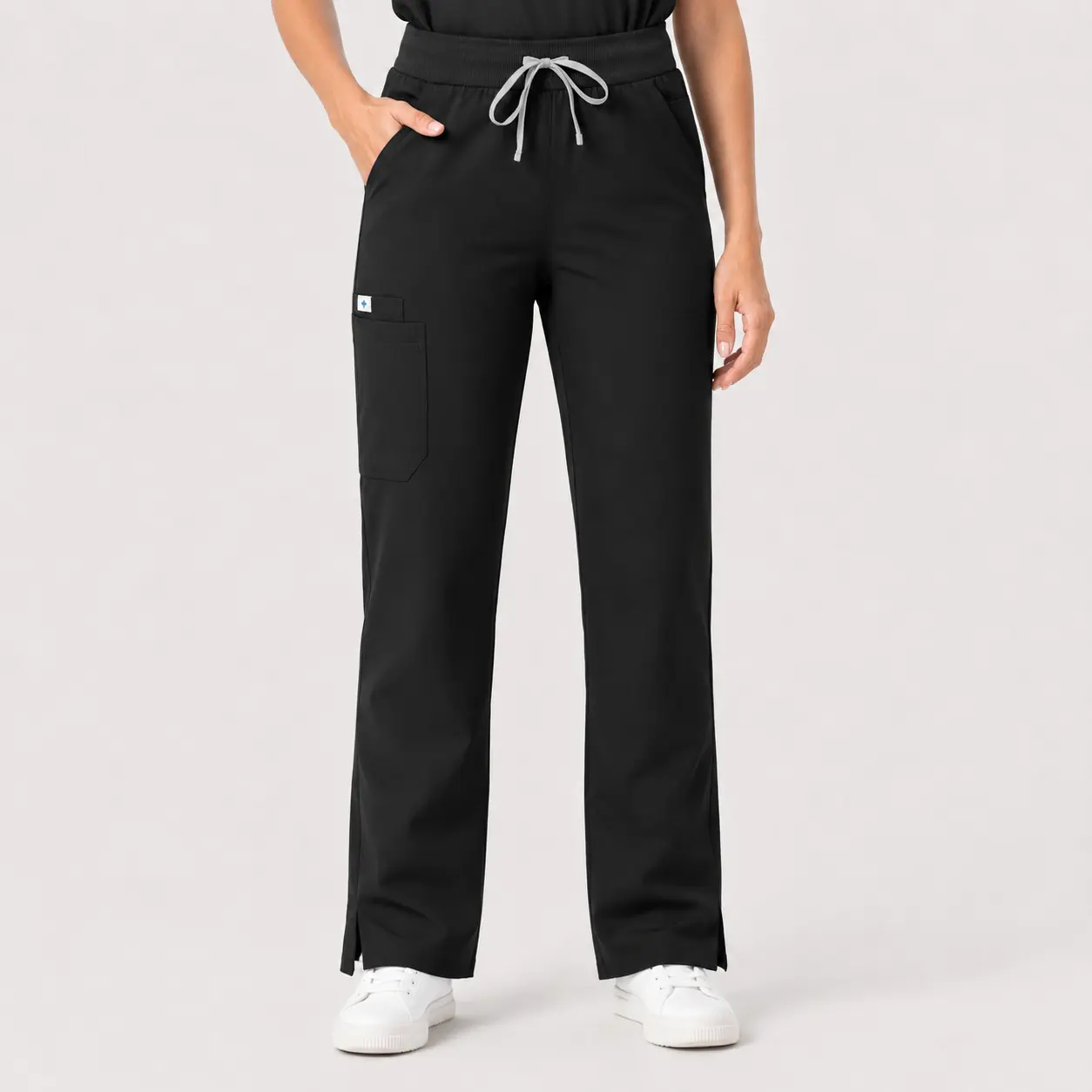 Dvoliaw Scrub Pants for Women – 7-Pocket Straight Leg, Mid-Rise Drawstring Waist, Soft Stretch Fabric, Wrinkle-Resistant Medical Workwear