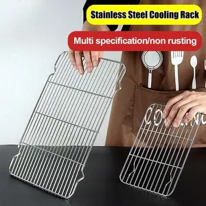 New Stainless Steel Cooling Rack Non-stick Silver BBQ Tray Barbecue Cooking Mesh Shelf