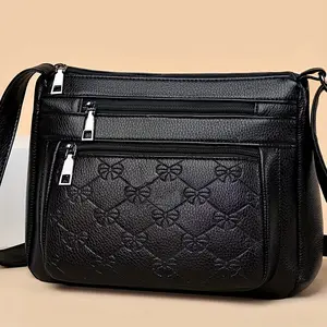 Unisex quilted square crossbody bag, lightweight unisex bag, casual sports travel canvas small bag [zipper direction random], a gift for mom