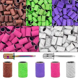 300 count  Sanding Bands, #80#120#150#180#240 Grit Sanding Bands for , Professional  Drill Sanding Bands for  Gel  Nails,  Sanding Bands for Manicures&Pedicures