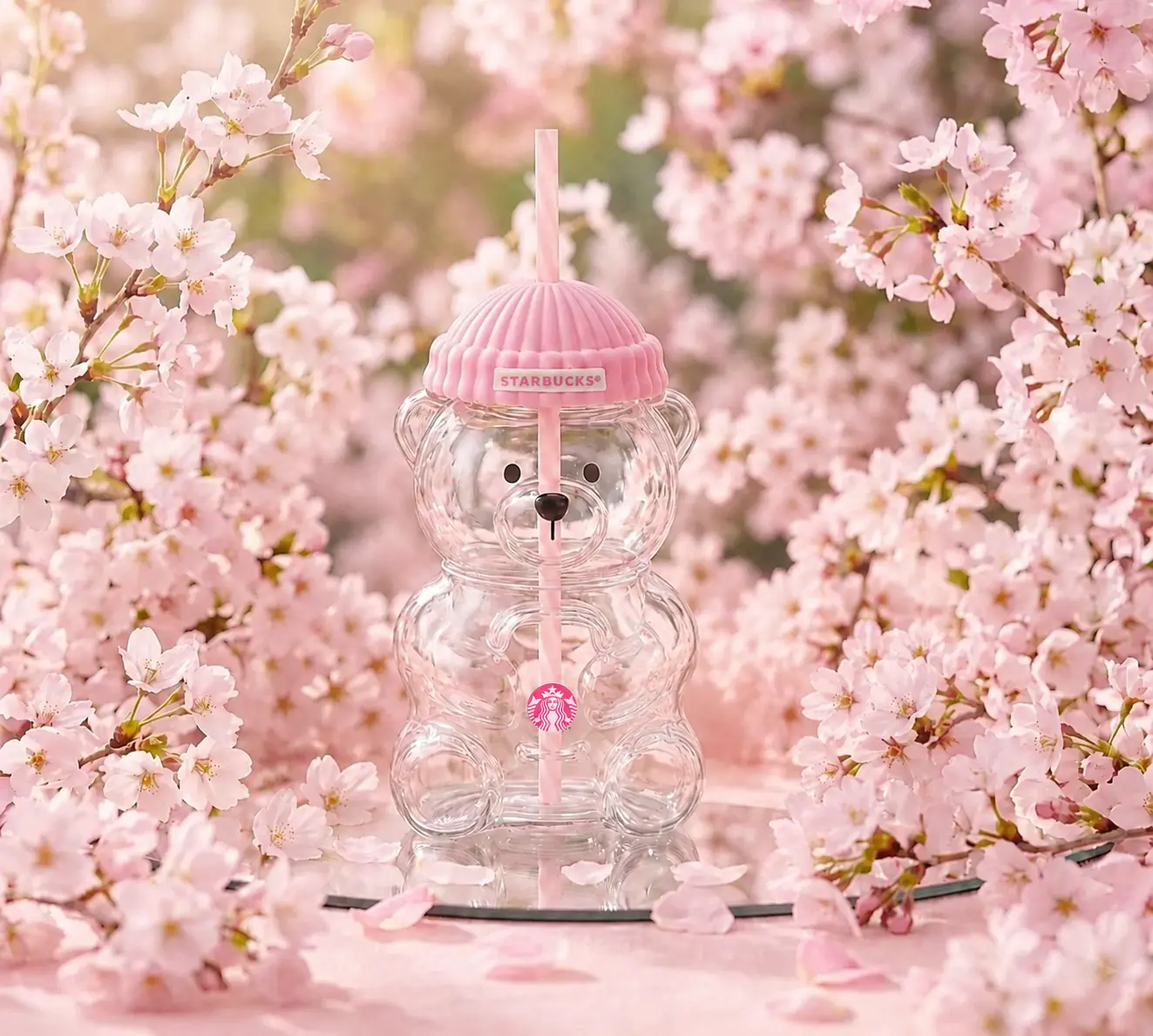 2026 Starbucks Limited Edition Barista Pink Bear Glass Tumbler — The Perfect Gift 590ml 2026 Starbucks Limited Edition Barista Pink Bear Glass Tumbler — The Perfect Gift 590ml
