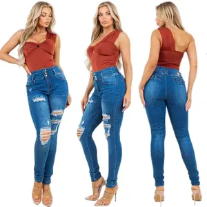 Denim Blue Jean with Push Up Effect for Women - Stylish Design for Casual Wear - Womenswear