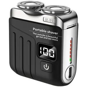 R-19 Luggage Electric Shaver, Mini Electric Portable Beard Trimmer for Men, Electric Portable Beard Razor, USB Rechargeable Comfort Waterproof Shaver