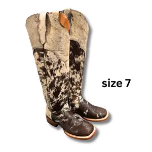 Dan women’s  tall square toe hide boots