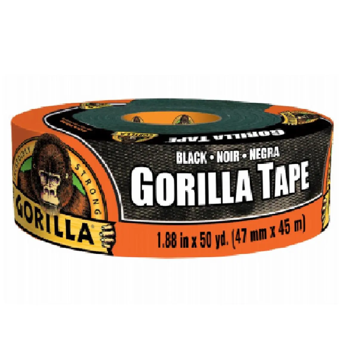 212 MAIN Gorilla Glue 107280 Heavy-Duty Duct Tape, Black, 50 yd, Strong Adhesive, Double Thick, Reinforced Backing, Repairs Indoors/Outdoors, Works on Smooth/Rough Surfaces