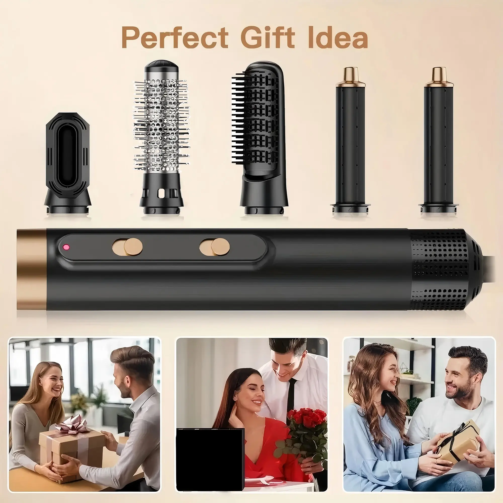 Multifunctional Hair Styling Tool, 5-in-1 Hot Air Brush, Curler, and Hair Dryer; Multifunctional Hair Drying Brush Set; Easily create a variety of styles and leave your hair smooth and shiny, perfect for everyday use, Multifunctional Styler