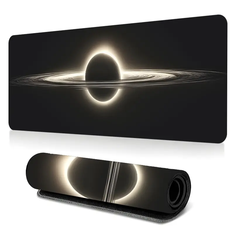 Space Cosmic Planet Gaming Mouse Pad, Extended Mousepad, Galactic Saturn Ring Mouse Pads for Desk XXL Mouse Pad for Laptop 35x16Inch Non-Slip Rubber Base Stitched Edge Gift for Gamers Home Office Desk Accessories