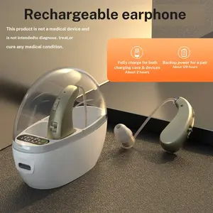 Charging Case Set Hearing Aids for Seniors, Noise-Canceling Behind-The-Ear Device, Elderly Hearing Aid Accessories